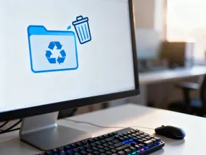 Ekran smartfona z ikonami kłódki i tarczy na tle serwerowni, symbolizujący bezpieczne logowanie i weryfikację dwuetapową.